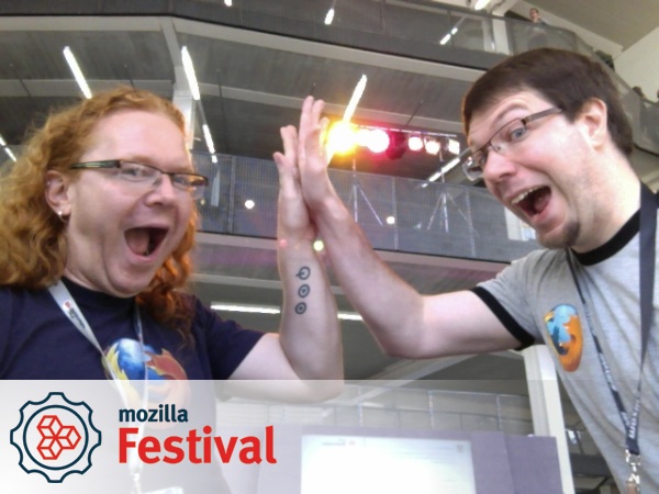 High-five at the Mozilla Festival!