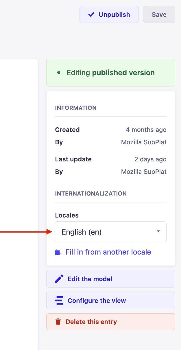 Selecting locale